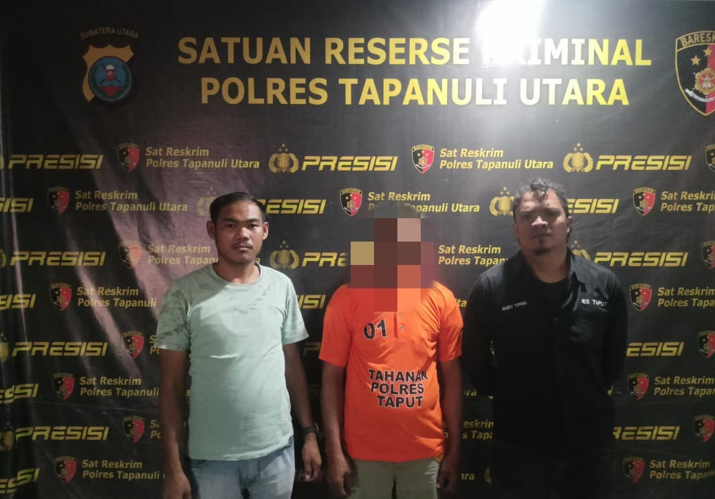 SM, 47, warga Kabupaten Taput, tersangka pelaku percabulan anak d ibawah umur ditahan Satuan Reserse Kriminal Polres Taput, Kamis (18/4). Waspada/ist