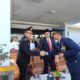 Pj. Wali Kota Sabang, Reza Fahlevi dan Kapolres Sabang, AKBP Erwan, SH, MH memberikan ucapan selamat kepada Dan Lanudmus Sabang. (Waspada/ist)