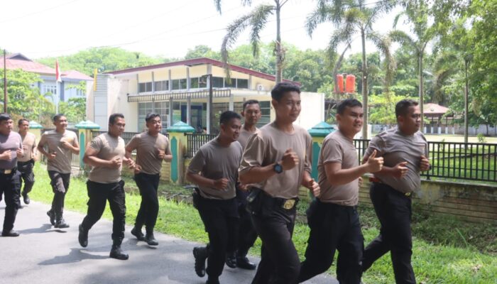 Jaga Stamina Prima, Wakapolres Langkat Lari Pagi 