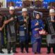 Ketua DPRD Timbul Marganda Lingga (enam kanan) pose bersama Wali Kota Susanti Dewayani (tujuh kanan) dan lainnya usai rapat paripurna DPRD memperingati Hari Jadi ke-153 Pematangsiantar di gedung Harungguan DPRD, Jl. Adam Malik, Rabu (24/4).(Waspada-Edoard Sinaga).