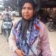 NUHAZIZAH mendatangi Polsek Besitang untuk meminta bantuan melacak keberadaan sang suami. Waspada/Asrirrais