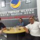 Kanan pakai baju putih Ir. H. Yazid satu meja bersama dengan Ketua Bapilu Nasdem, Aceh (pakai kacamata), Ramadhana Lubis dan pakai baju hitam Ketua Petani Nasdem, Ivan Mirza. Waspada/Ist