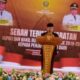 Pj. BUPATI Dairi  Surung Carles Bantjin pada saat sambutan perdananya di hadapan Forkopimda, tokoh Masyarakat beserta ASN di Gedung Balai Budaya Sidikalang. Waspada/Kartolo Munte