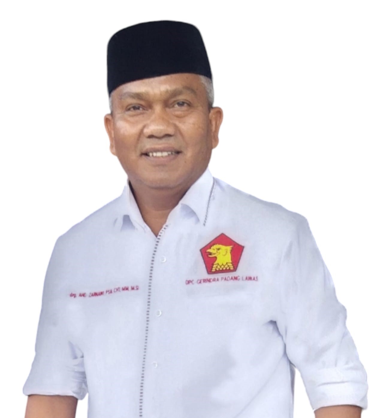 Mantan Plt. Bupati Palas, drg. H. Ahmad Zarnawi Pasaribu, C.Ht, MM, M.Si, MH Ikut kembali bertarung pada Pilkada Palas tahun 2024.(Waspada/Idaham Butar)