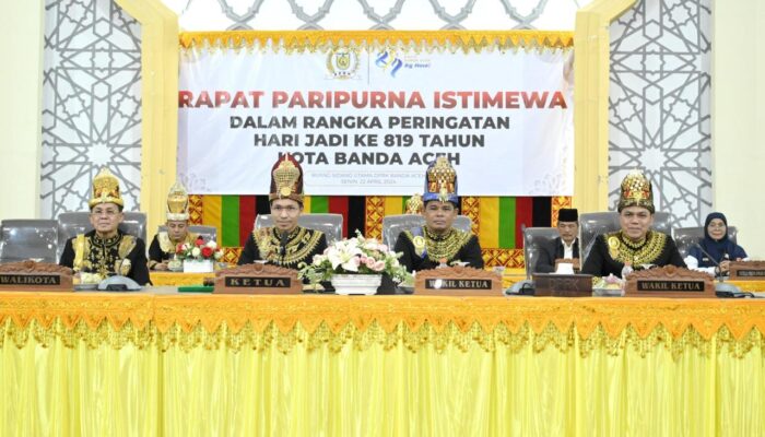 DPRK Gelar Paripurna Istimewa HUT Ke-819 Kota Banda Aceh