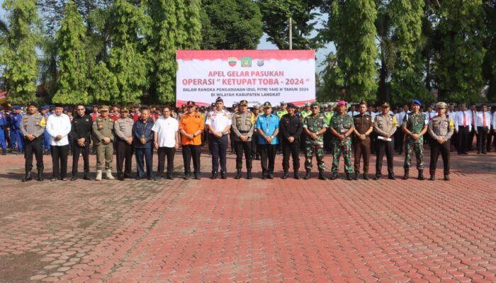 Wakapolres Langkat Pimpin Apel Gelar Pasukan Operasi Ketupat Toba 2024