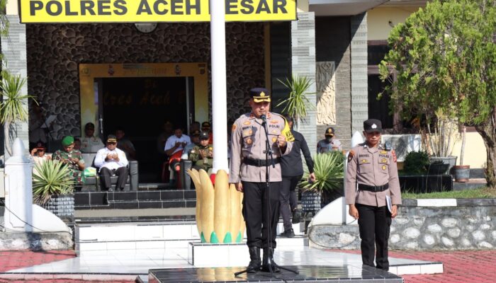 Kapolres Aceh Besar Gelar Apel Pasukan Operasi Ketupat Seulawah