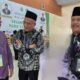 KETUA Mathla’ul Anwar Wilayah Provinsi Sumatera Utara, Dr Hasnan Syarif Panggabean(kanan)bersama DPR RI Komisi 8, Marwan Dasopang di aula penerimaan jamaah kloter 4. Waspada/Anum Saskia
