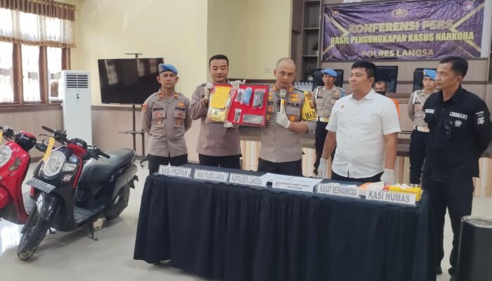 Polres Langsa Ringkus Pengedar Sabu Antar Kabupaten/Kota