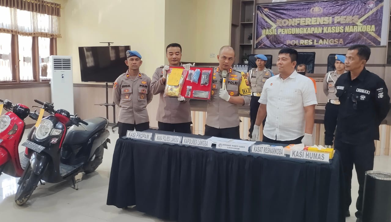 Polres Langsa Ringkus Pengedar Sabu Antar Kabupaten/Kota