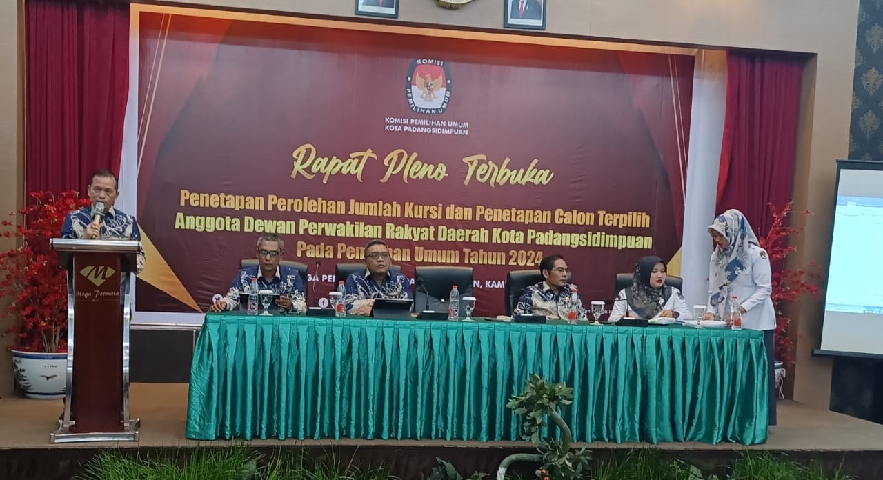 KPU Kota P. Sidimpuan Umumkan 30 Calon Anggota DPRD Terpilih