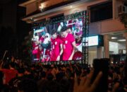 Antusiasme Luar Biasa Nobar Indonesia vs Irak, Ribuan Warga Padati Halaman Kantor Wali Kota Medan