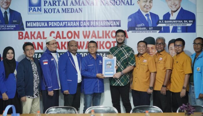 Serius Maju Sebagai Bacalon Walikota Medan, El Adrian Shah Daftarkan Diri Ke PAN