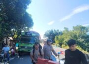 Truk Rusak Di Lokasi Jalan Amblas, Arus Lalu Lintas Macet