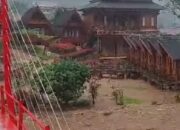 Air Bah Lintasi Objek Wisata Dan Lahan Pertanian