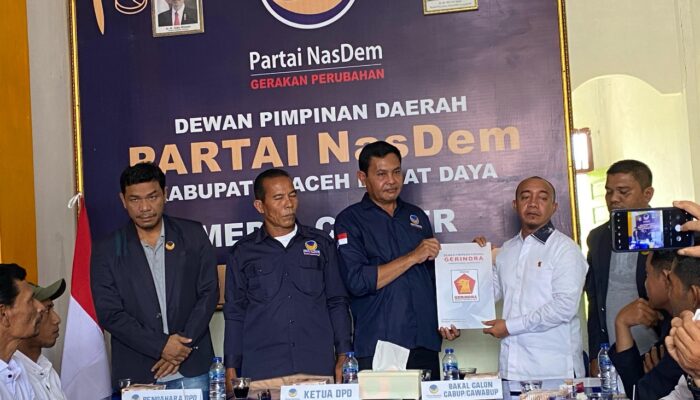 Setelah Ke PPP, Balon Bupati Abdya Safaruddin Daftar Ke NasDem