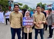 Kontingen Aceh Besar Ikuti Defile TTG Ke-25 Di Nagan Raya
