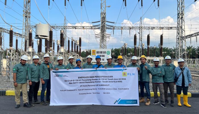 SUTT 150 kV Pematang Siantar Arah Tanah Jawa Energize