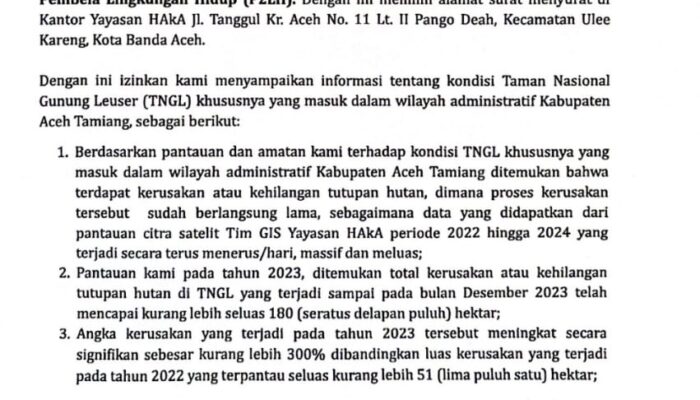 BBTNGL Didesak Tindak Tegas Perusak Kawasan Hutan TNGL