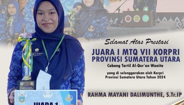 Rahma Mayani Dalimunthe Juara 1 Tartil MTQ Korpri Sumut