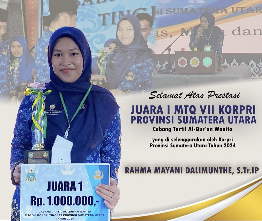 Rahma Mayani Dalimunthe Juara 1 Tartil MTQ Korpri Sumut