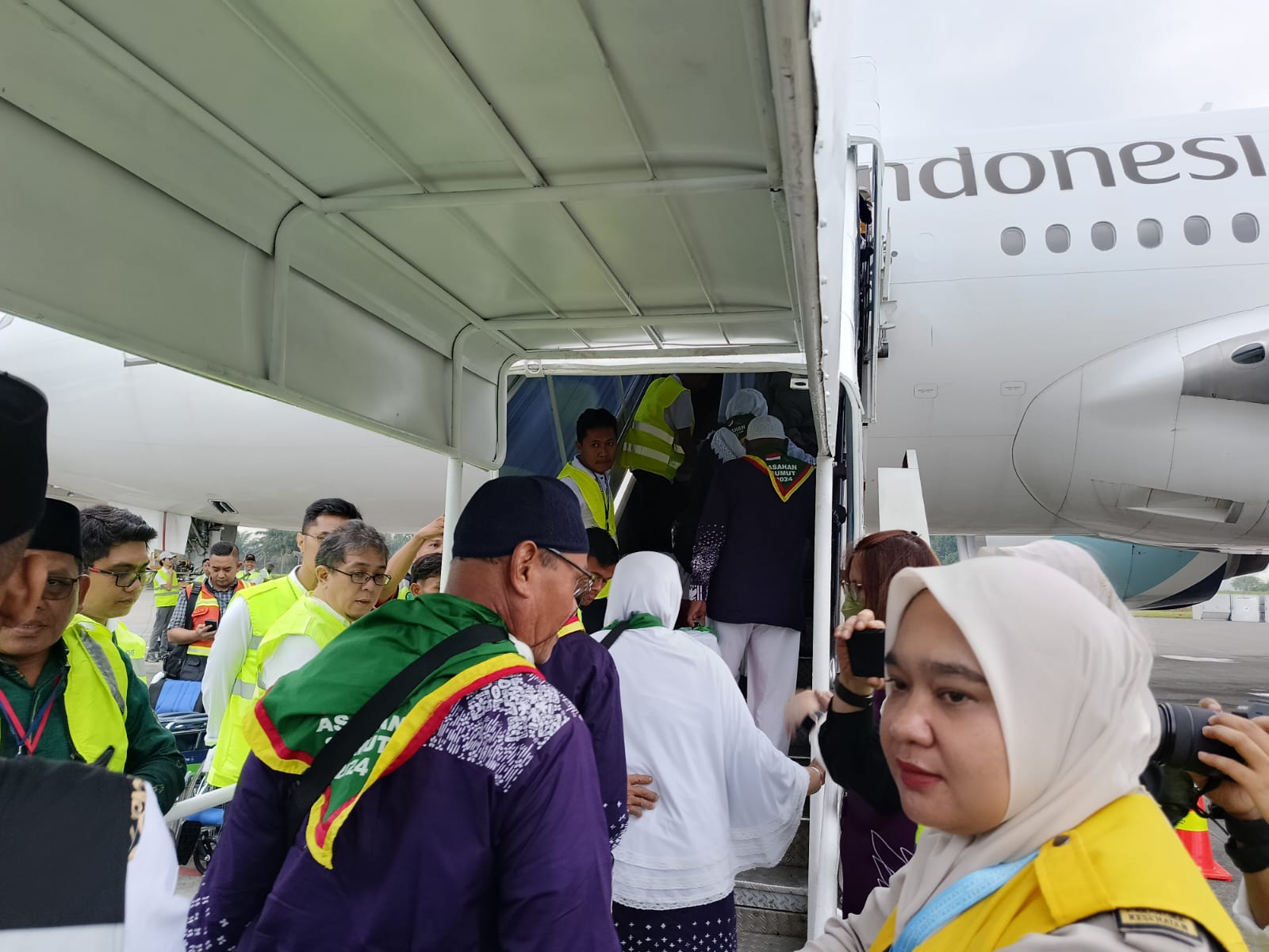 Kloter 1 Asal Kab.Asahan Terbang Lancar Di KNIA