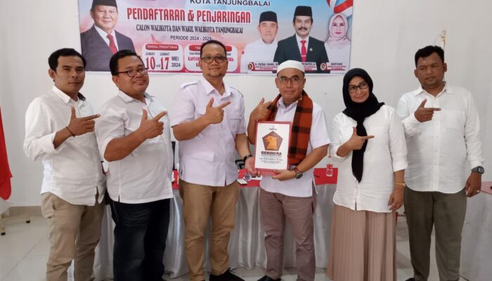 Wakil Ketua Gerindra Sumut Daftar Balon Pilkada Tanjung Balai 2024