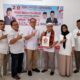 WAKIL Ketua Gerindra Sumatera Utara, Muhammad Fadly Abdina, SP,.M.Si (tiga kiri) didampingi Sekretaris Himpunan Kerukunan Tani Indonesia (HKTI) Sumut Muhammadsyah (dua kiri), mendaftar sekaligus menyerahkan berkas bakal calon Wakil Walikota Kota Tanjung Balai, yang diterima oleh H Faisal Fahmi selaku Ketua Tim Penjaringan, di Kantor DPC Partai Gerindra Kota Tanjung Balai, Rabu (15/05/ 2024). Waspada/ist