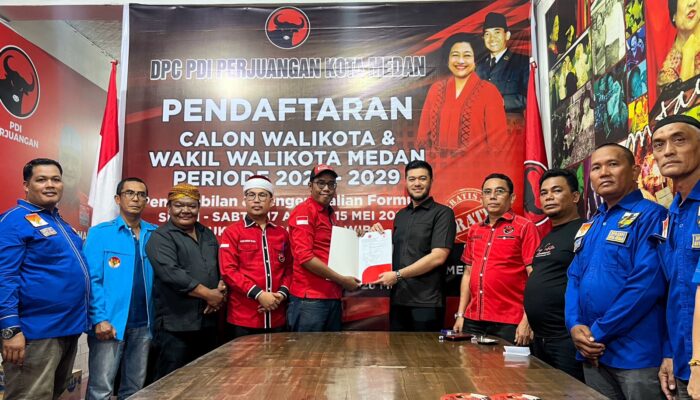 Usai Golkar Dan PAN, El Adrian Shah Daftar Calon Walikota Medan Ke PDIP Dan Demokrat
