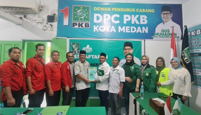 Ketua Desk Pilkada PKB Medan Terima Rudy Hermanto Daftar Calon Wakil Walikota