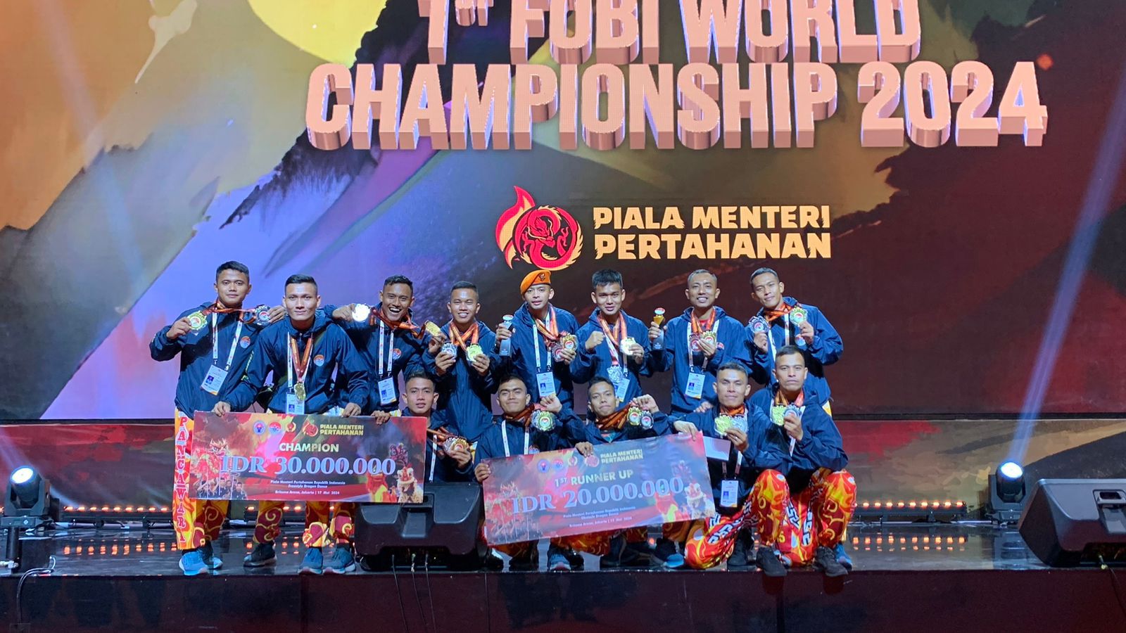 Tim Barongsai Yonko 469 Kopasgat Pancawara Raih Medali Emas