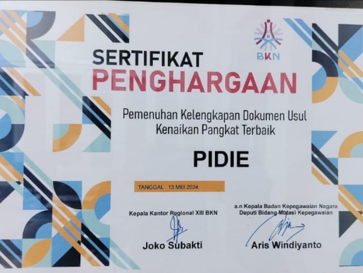 Pemkab Pidie Raih Penghargaan Instansi Terbaik