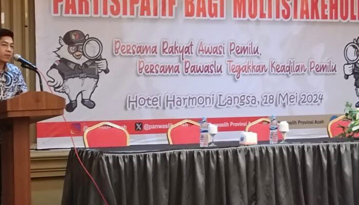 Panwaslih Aceh Sosialisasi Pengawasan Pemilu Partisipatif Bagi Multistakeholder
