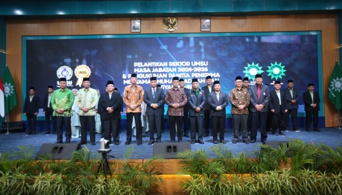 PP Muhammadiyah Lantik Rektor UMSU Dan Panitia Muktamar Ke-49 Di Sumut