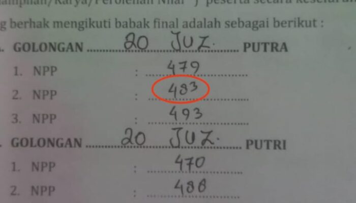 Alasan Salah Tulis, Panitia Gagalkan Luqman masuk Final MTQ Medan