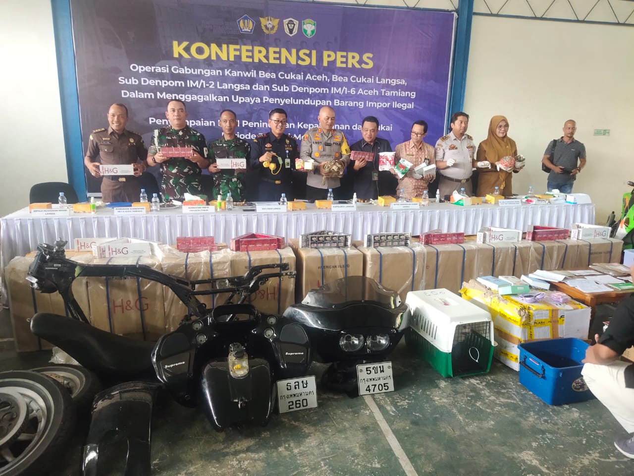 BC Langsa Amankan 9 Sepeda Motor Triumph
