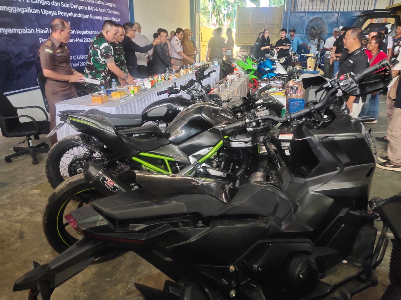 BC Langsa Amankan 9 Sepeda Motor Triumph