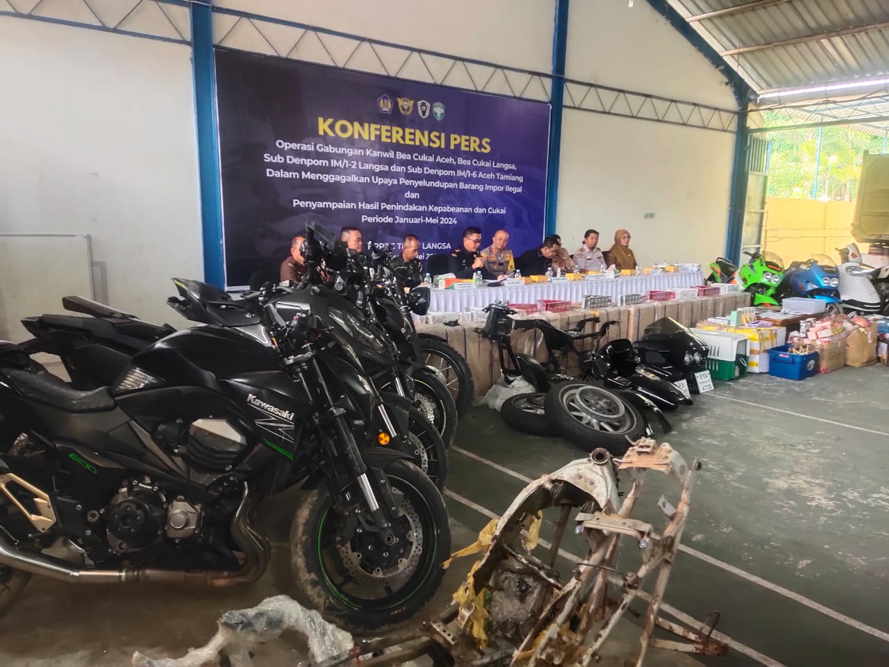 BC Langsa Amankan 9 Sepeda Motor Triumph