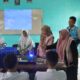 Srikandi PLN UP3 Rantauprapat menunjukan bahaya kelistrikan menggunakan simulator.