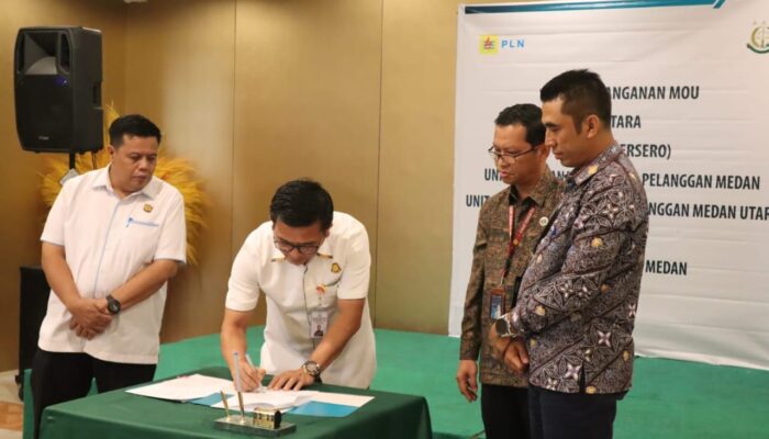 PLN UP3 Medan Dan UP3 Medan Utara Tandatangani MoU Dengan Kejari Medan