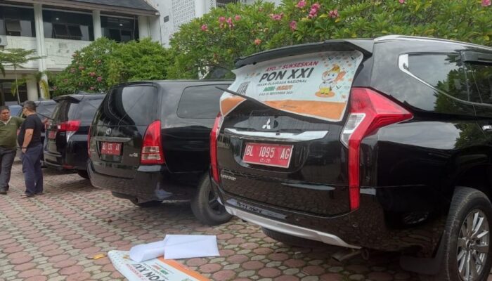 Kampanyekan PON XXI, Semua Mobil Dinas Pemerintah Aceh Ditempel Stiker