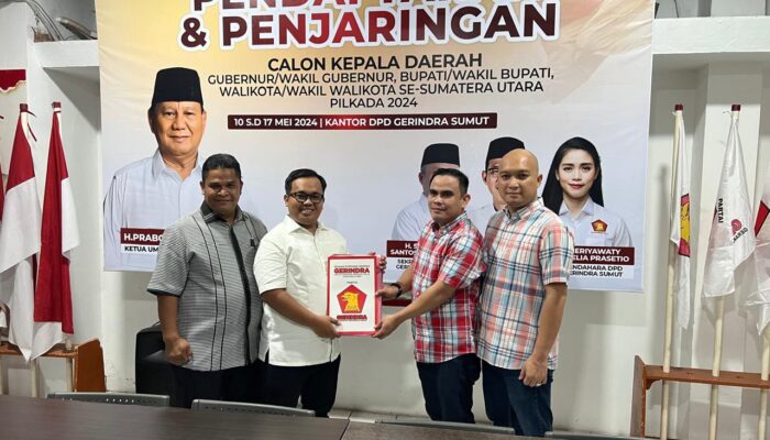 Ifdal H. Harahap Kembalikan Formulir Sebagai Cawabup Ke Gerindra Sumut