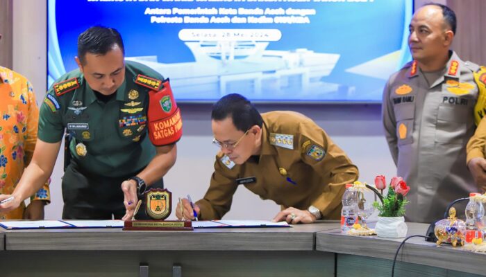 Pemko Teken NPHD Pengamanan Pilkada Dengan Polresta Dan Kodim 0101/KBA