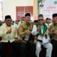 KAKANWIL Kemenagsu, H.Ahmad Qosbi MM yang juga Ketua PPIH Embarkasi Medan bersama Kabid PHU yang juga Sekretaris PPIH,Zulham Efendi,Kabag TU,Muhammad Yunus dan Kankemenag Kabupaten Asahan Dr. H. Saripuddin Daulay, MPd bersama Calhaj Asahan. Waspada/ist