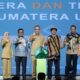 DEPUTI Perpustkaan Nasional Adin Bonar, didampingi Sahli Gubsu M. Armand Effendy Pohan, Kadis BPADDwi Endah Purwanti dan Anggota DPRD Sumut Hendra Cipta, meluncurkan aplikasi Titik Baca di Sumut (Tiba di Sumut) di Aula RIS Kantor Gubsu. Waspada/Ist