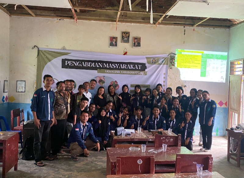 Kegiatan Pengabdian Masyarakat Klinik Tanaman (Klintan) Fakultas Pertanian USU dilaksanakan Kamis-Jumat, 23 – 24 Mei 2024, dengan rangkaian kegiatan, di Desa Telagah, Kecamatan Sei Bingei, Kabupaten Langkat. Waspada/ist