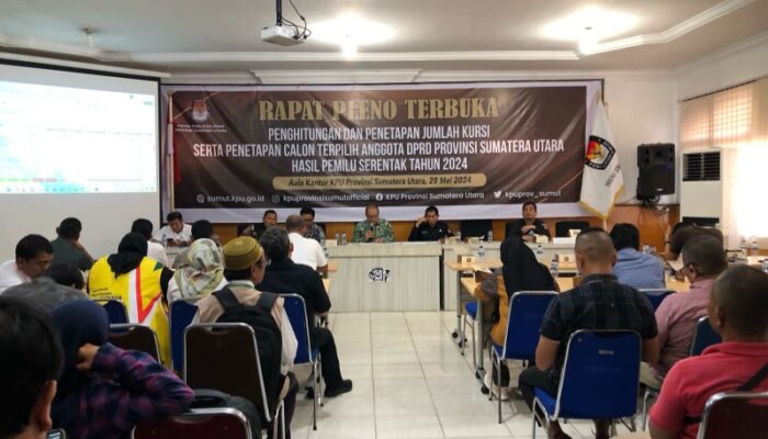 KPU Tetapkan Calon Terpilih DPRD Sumut 2024-2029 