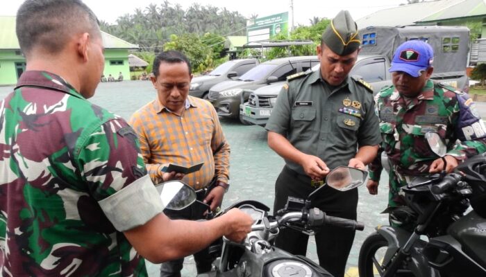 Kodim Aceh Tamiang Lakukan Pemeriksaan Kendaraan Dinas