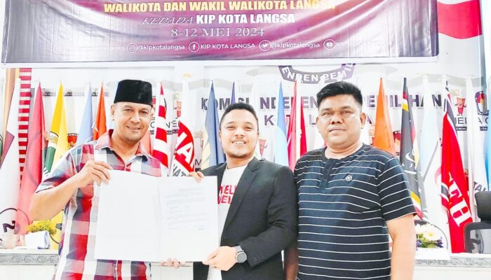 Satu Paslon Perseorangan Cawalkot Mendaftar Ke KIP Langsa