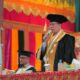 Rektor IAIN Lhokseumawe, Prof. Dr. Danial, M.Ag, Selasa (14/5) pagi di Gedung Serba Guna dalam orasi ilmiahnya, mengingatkan 420 wisudawan untuk mengingat kembali perjuangan dan pengorban orang tua dalam membiaya pendidikan mereka selama ini. Waspada/Ist